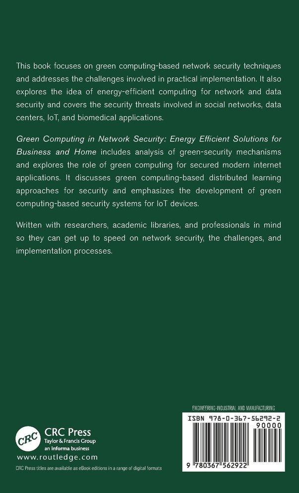 Green Computing in Network Security