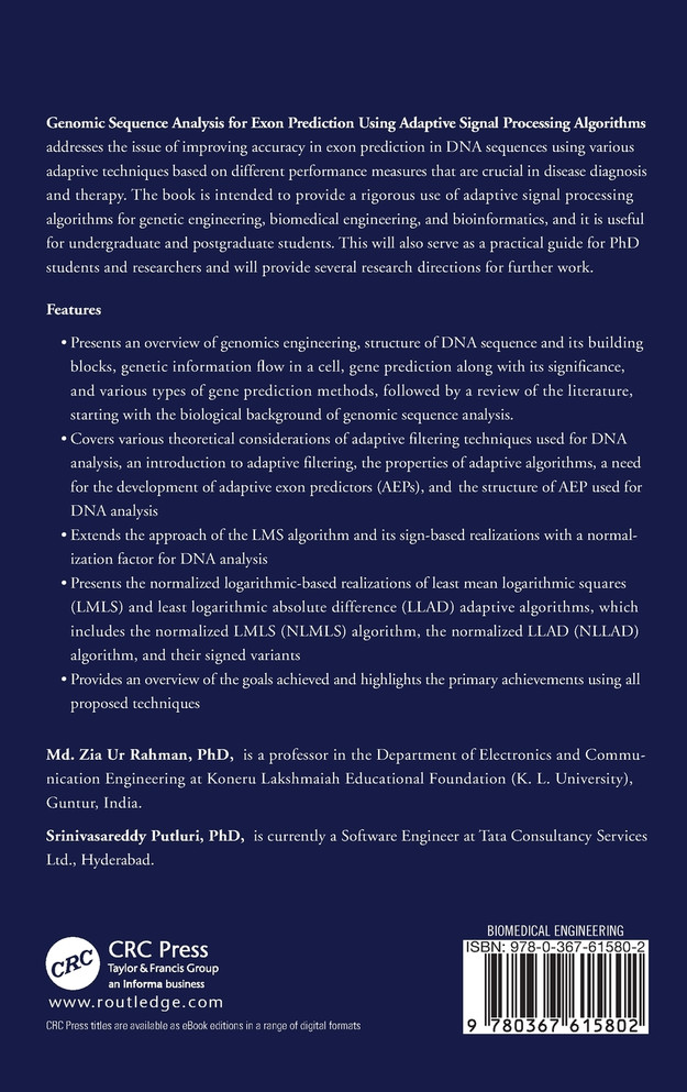 Genomic Sequence Analysis for Exon Prediction Using Adaptive Signal Processing Algorithms
