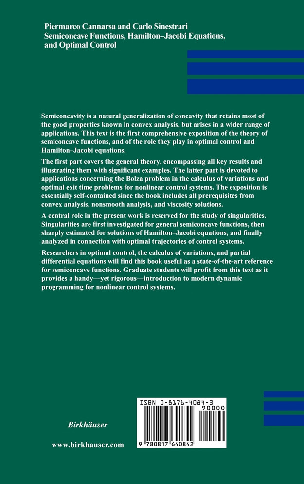 Semiconcave Functions, Hamilton-Jacobi Equations, and Optimal Control