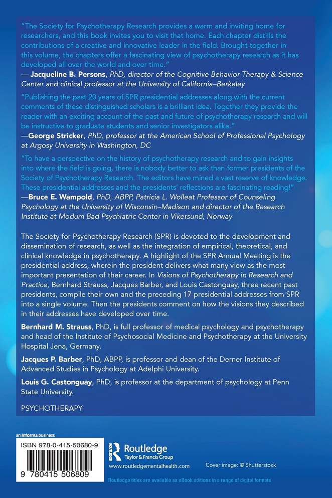 Visions in Psychotherapy Research and Practice