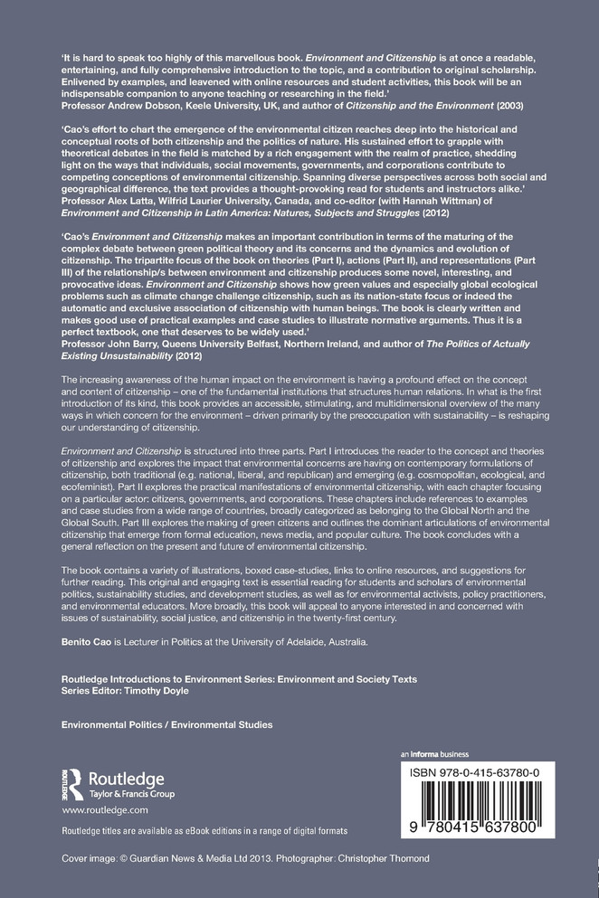 Environment and Citizenship Environment and Citizenship