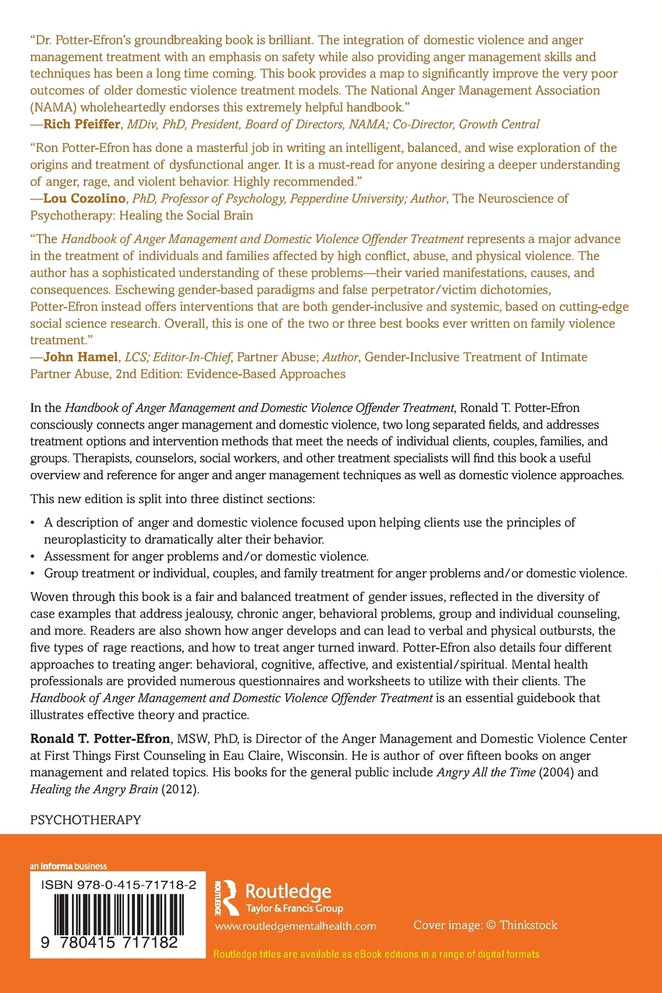 Handbook of Anger Management and Domestic Violence Offender Treatment