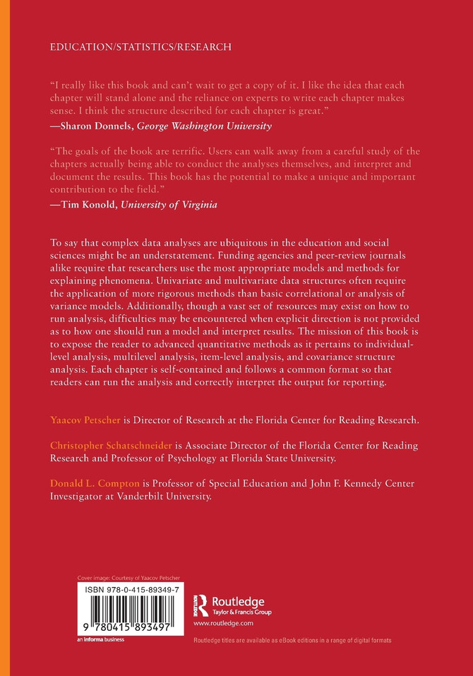 Applied Quantitative Analysis in Education and the Social Sciences