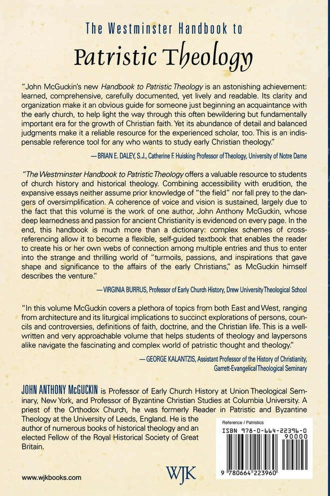 Westminster Handbook to Patristic Theology