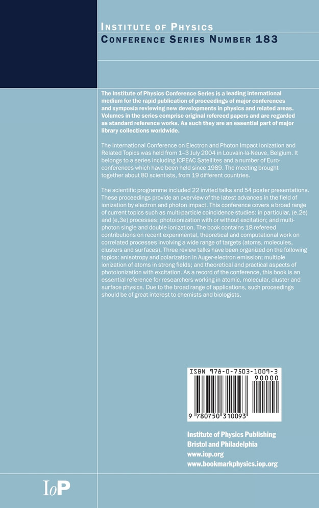 Electron and Photon Impact Ionization and Related Topics 2004
