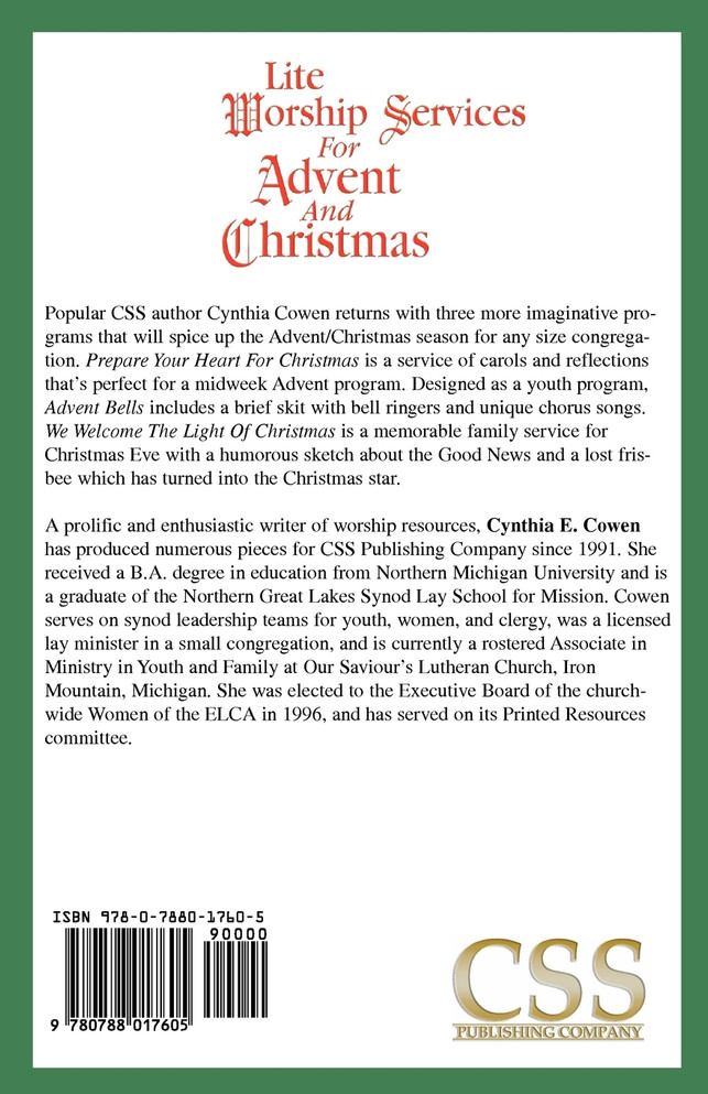 LITE WORSHIP SERVICES FOR ADVENT AND CHRISTMAS