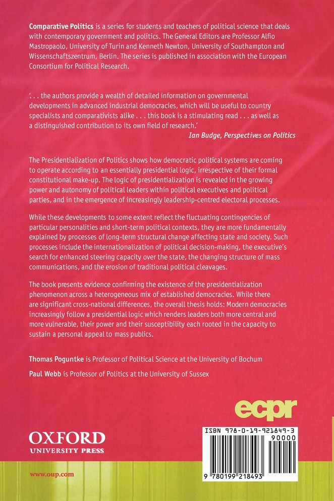 The Presidentialization of Politics