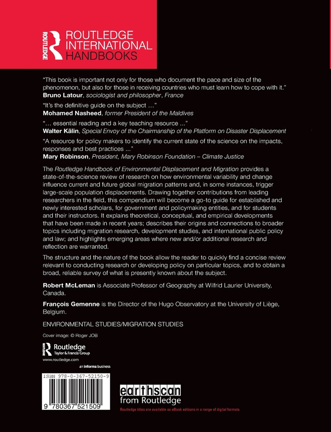 Routledge Handbook of Environmental Displacement and Migration
