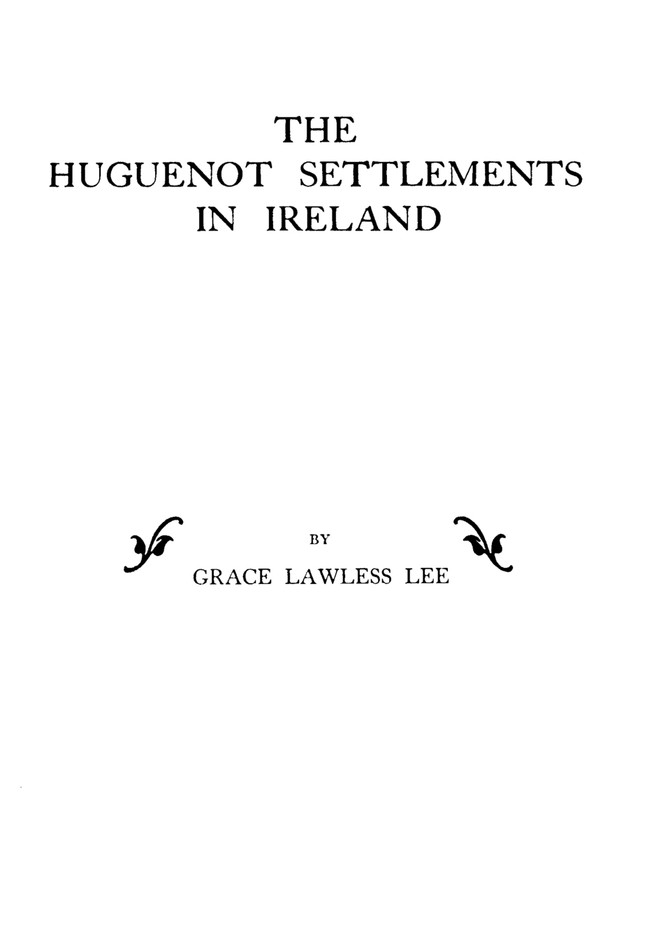 Huguenot Settlements in Ireland