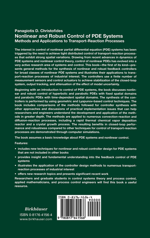 Nonlinear and Robust Control of Pde Systems
