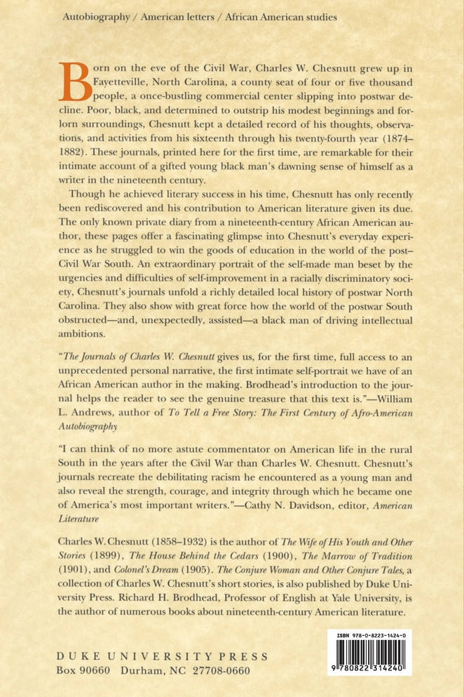 The Journals of Charles W. Chesnutt