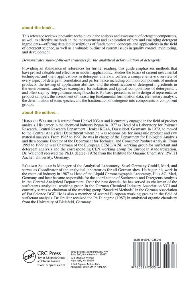 Handbook Of Detergents, Part C