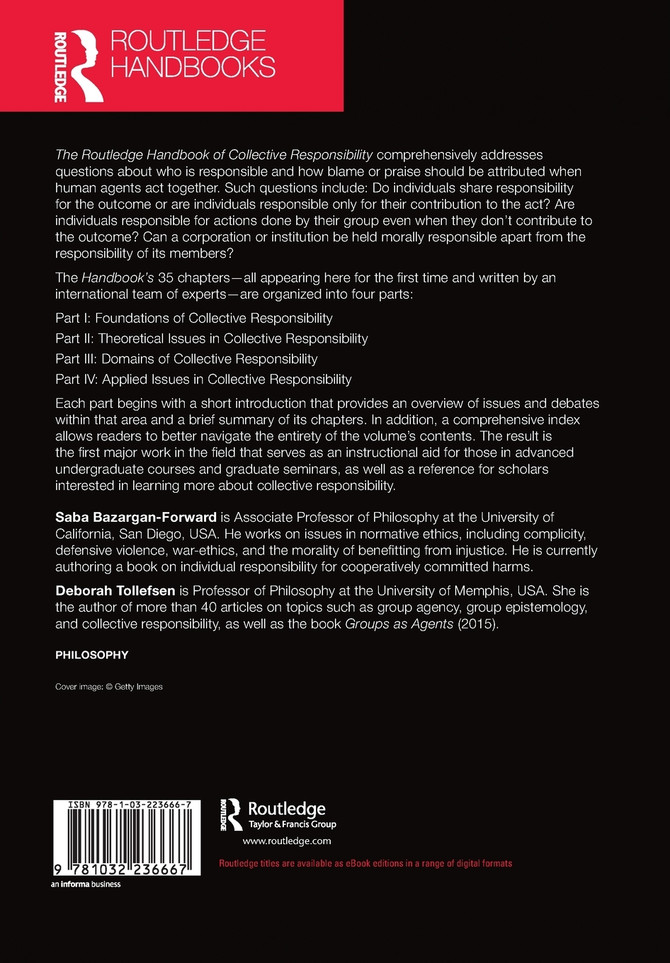 The Routledge Handbook of Collective Responsibility