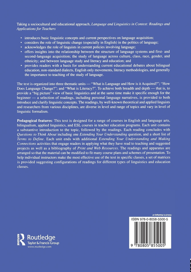 Language and Linguistics in Context