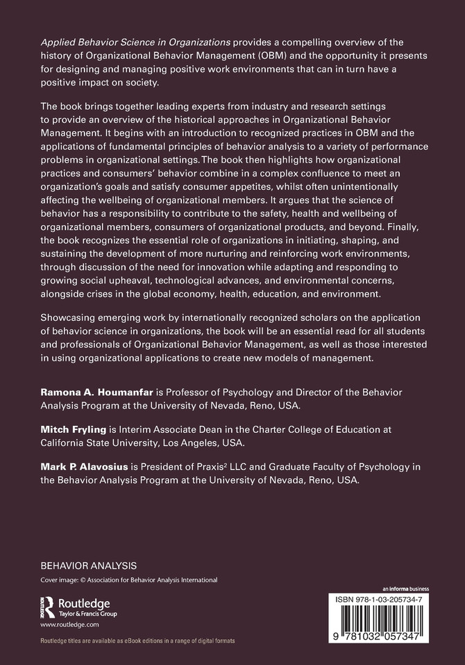 Applied Behavior Science in Organizations
