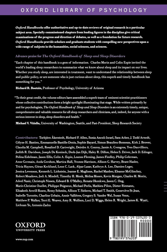 Oxford Handbook of Sleep and Sleep Disorders