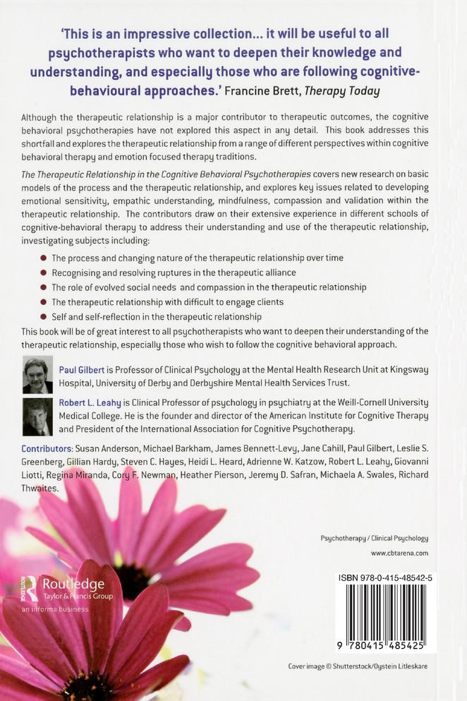 The Therapeutic Relationship in the Cognitive Behavioral Psychotherapies