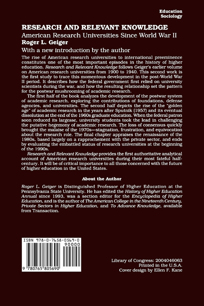 Research and Relevant Knowledge