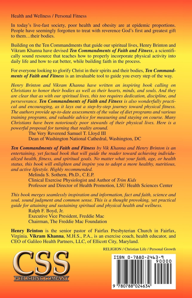 TEN COMMANDMENTS OF FAITH AND FITNESS