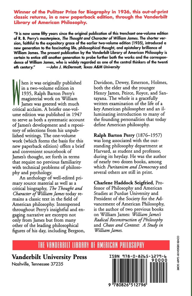 The Thought and Character of William James