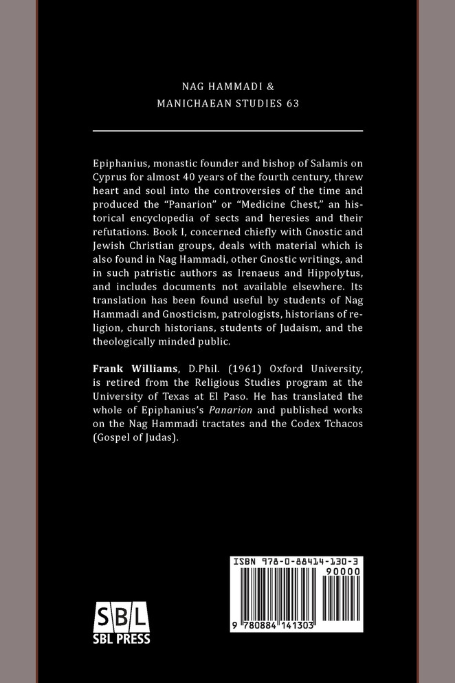 The Panarion of Epiphanius of Salamis