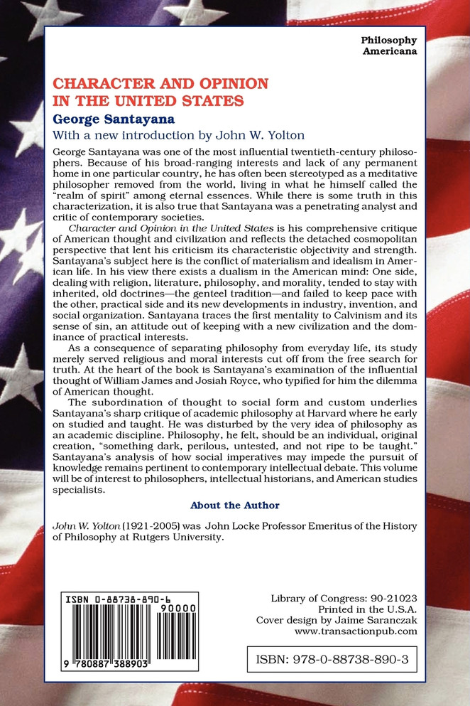 Character and Opinion in the United States