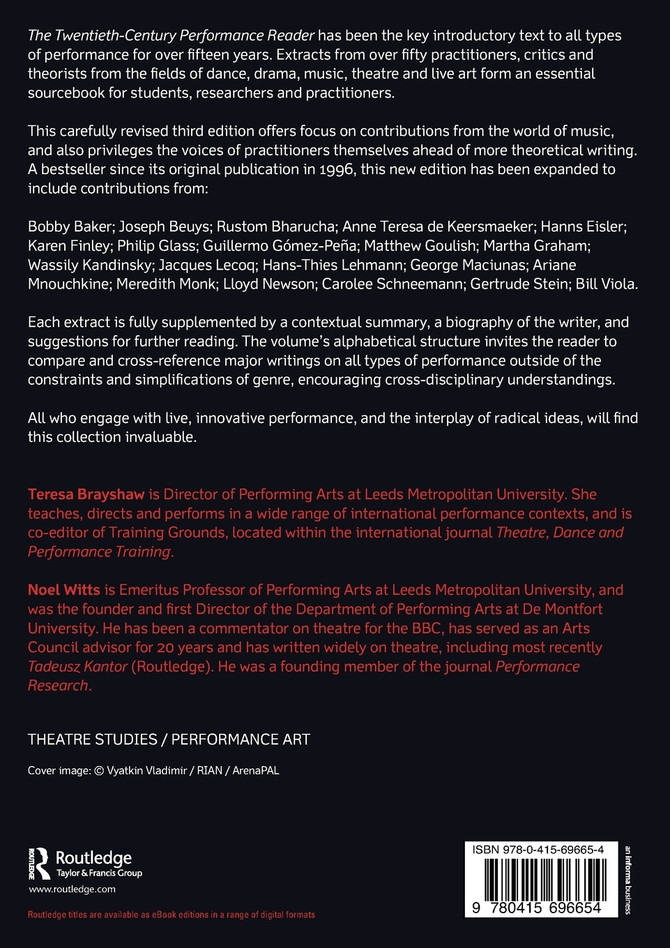 The Twentieth Century Performance Reader