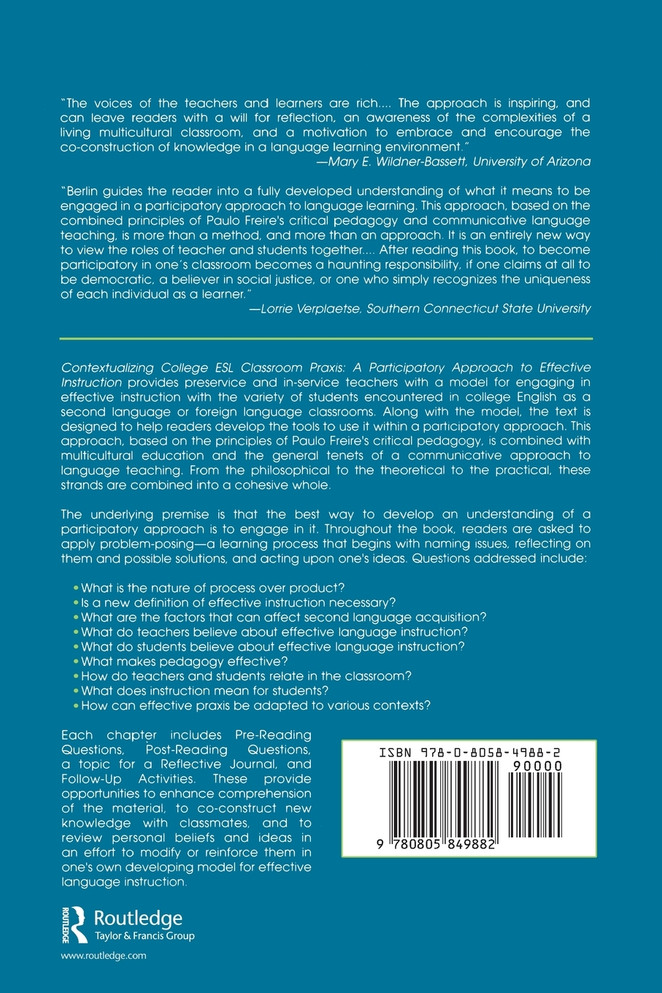 Contextualizing College ESL Classroom Praxis