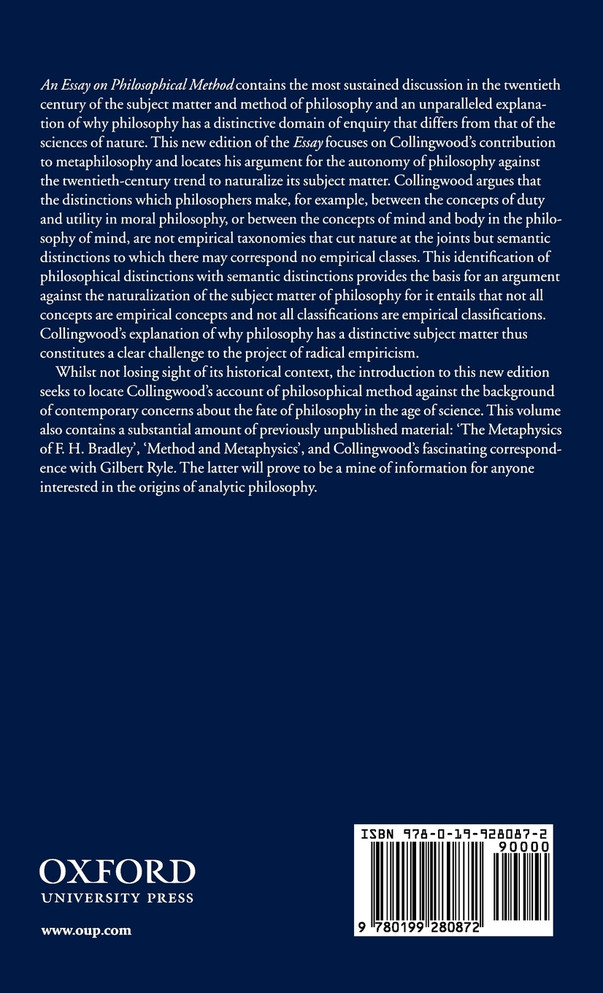 An Essay on Philosophical Method