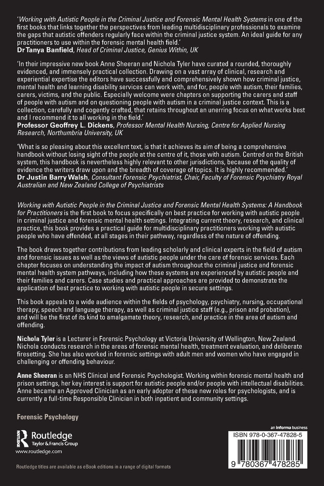 Working with Autistic People in the Criminal Justice and Forensic Mental Health Systems