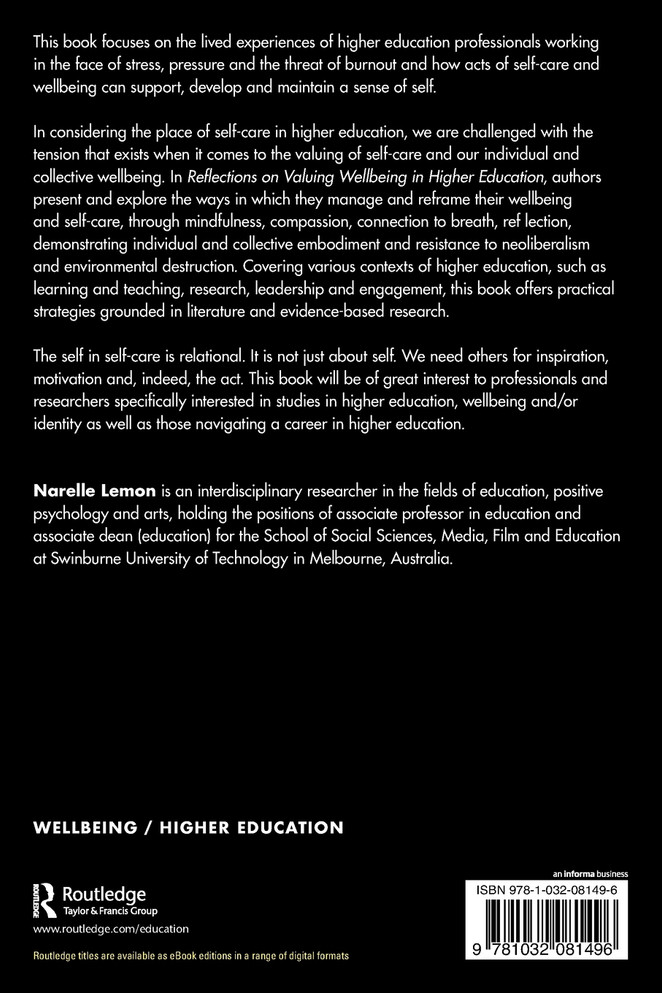 Reflections on Valuing Wellbeing in Higher Education