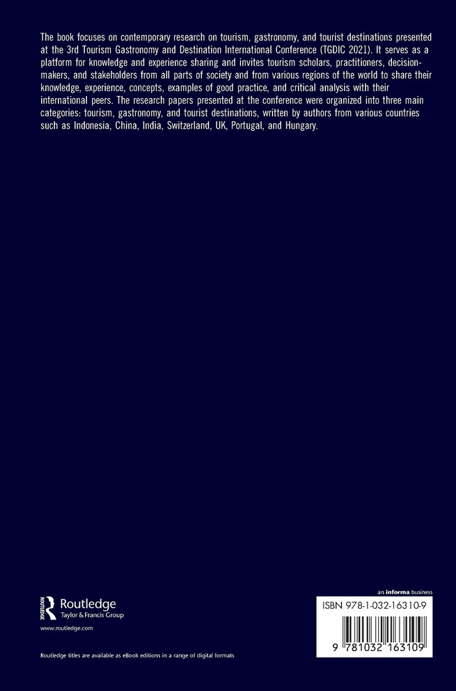 Current Issues in Tourism, Gastronomy, and Tourist Destination Research