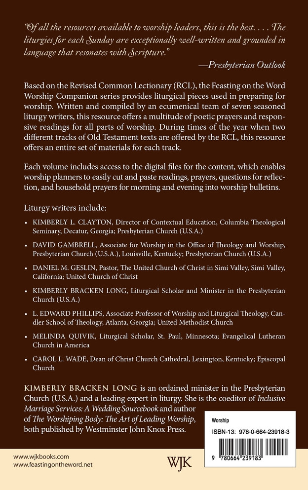 Feasting on the Word Worship Companion, Year C, Volume 2