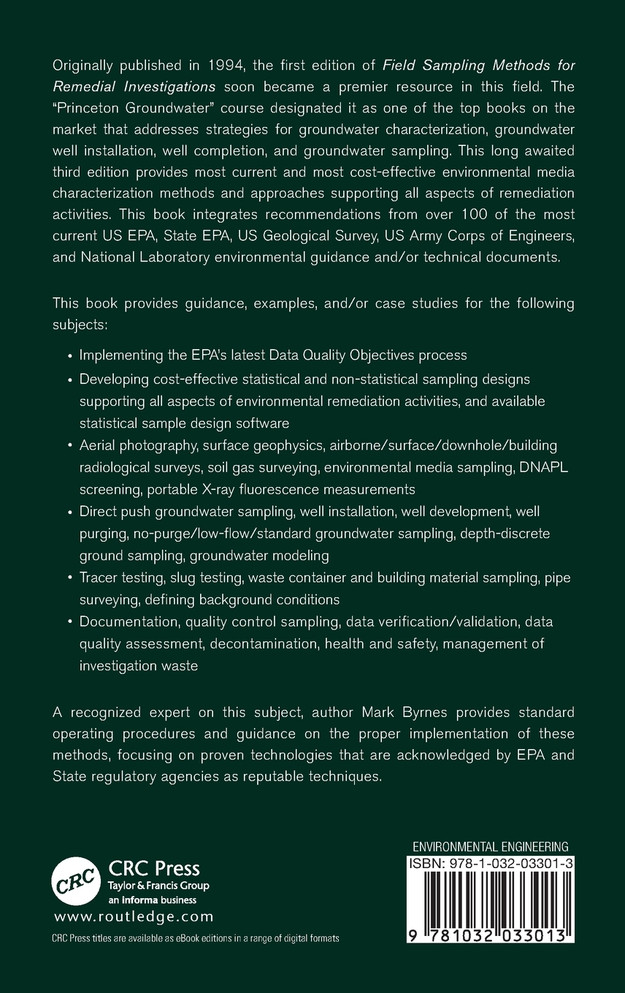 Field Sampling Methods for Remedial Investigations