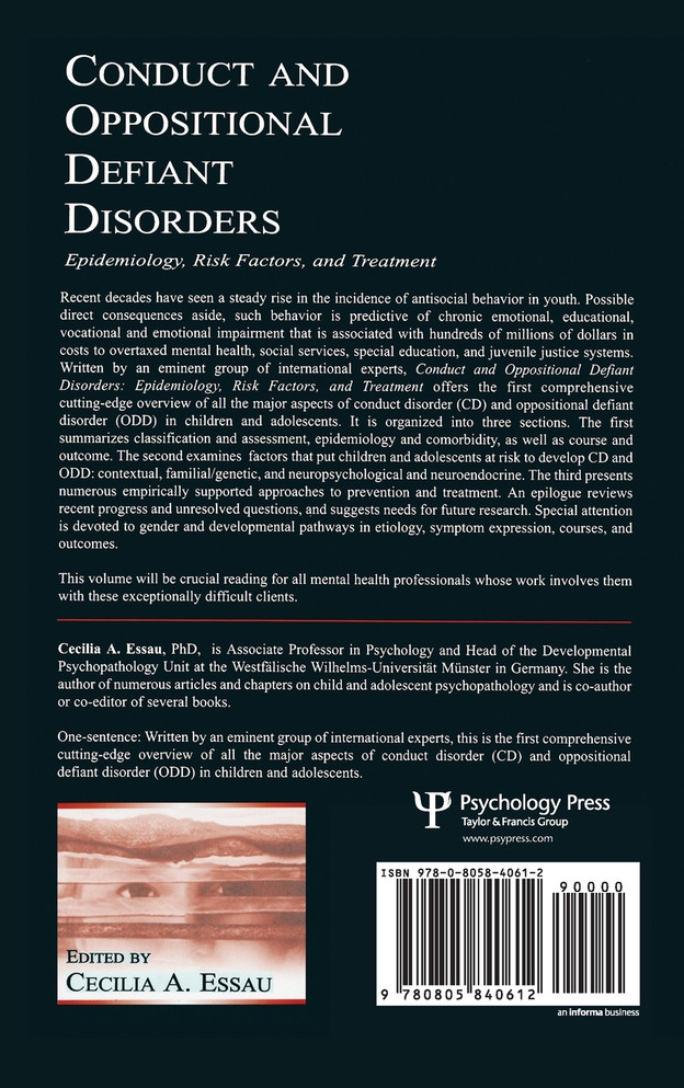 Conduct and Oppositional Defiant Disorders