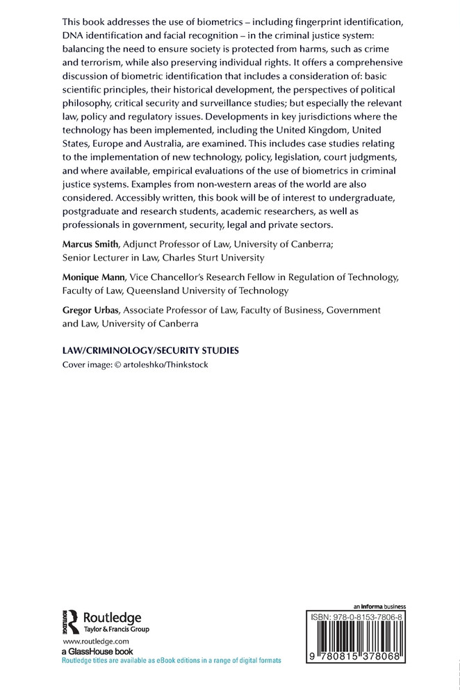 Biometrics, Crime and Security