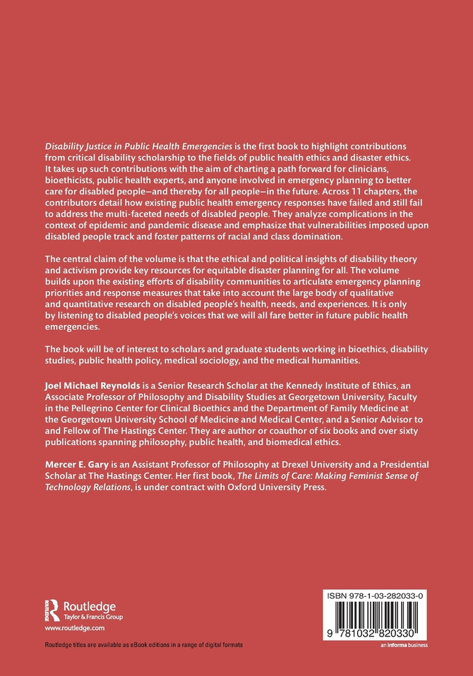 Disability Justice in Public Health Emergencies