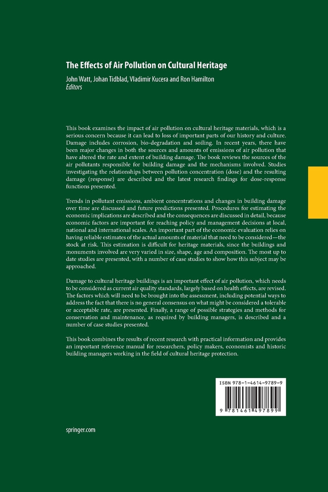 The Effects of Air Pollution on Cultural Heritage