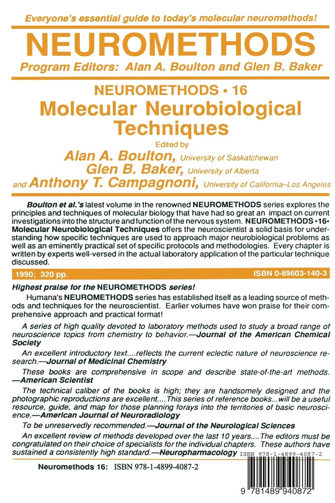 Molecular Neurobiological Techniques