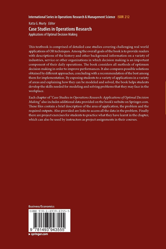 Case Studies in Operations Research