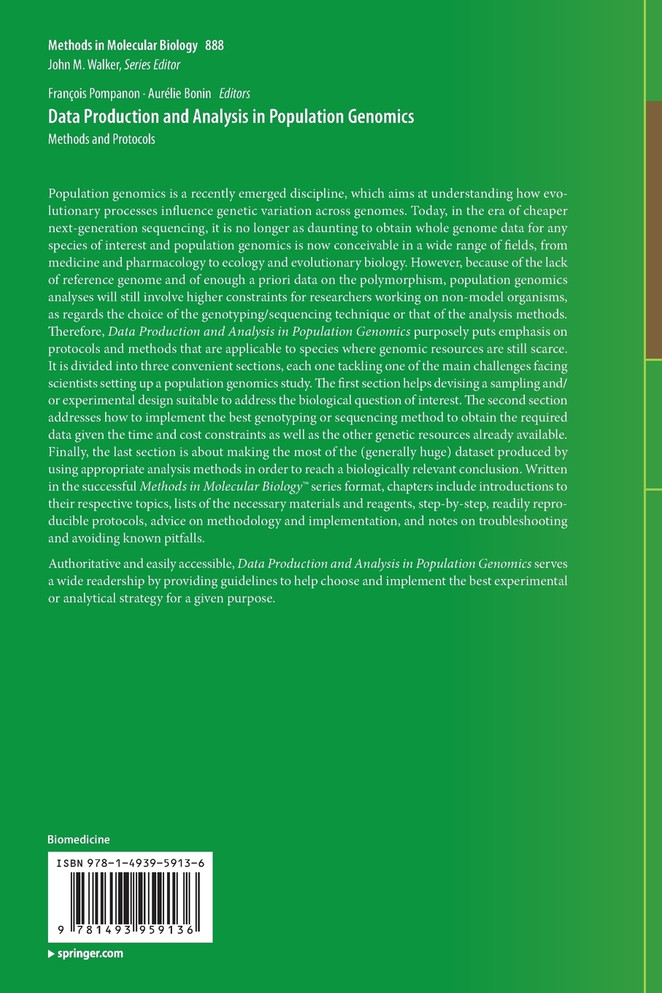 Data Production and Analysis in Population Genomics