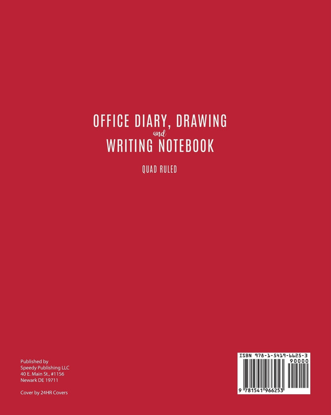 Office Diary, Drawing and Writing Notebook Quad Ruled