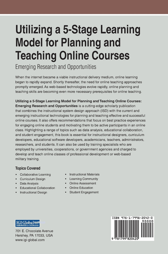 Utilizing a 5-Stage Learning Model for Planning and Teaching Online Courses