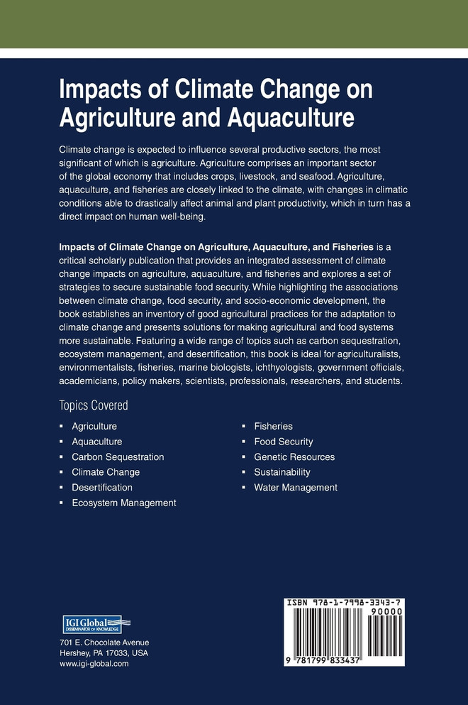 Impacts of Climate Change on Agriculture and Aquaculture