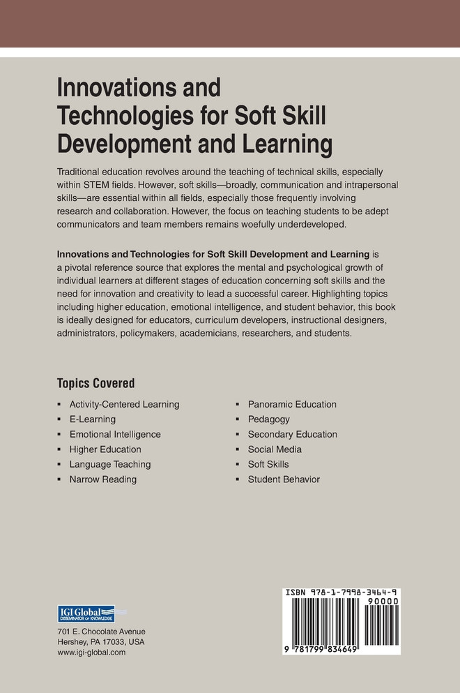 Innovations and Technologies for Soft Skill Development and Learning