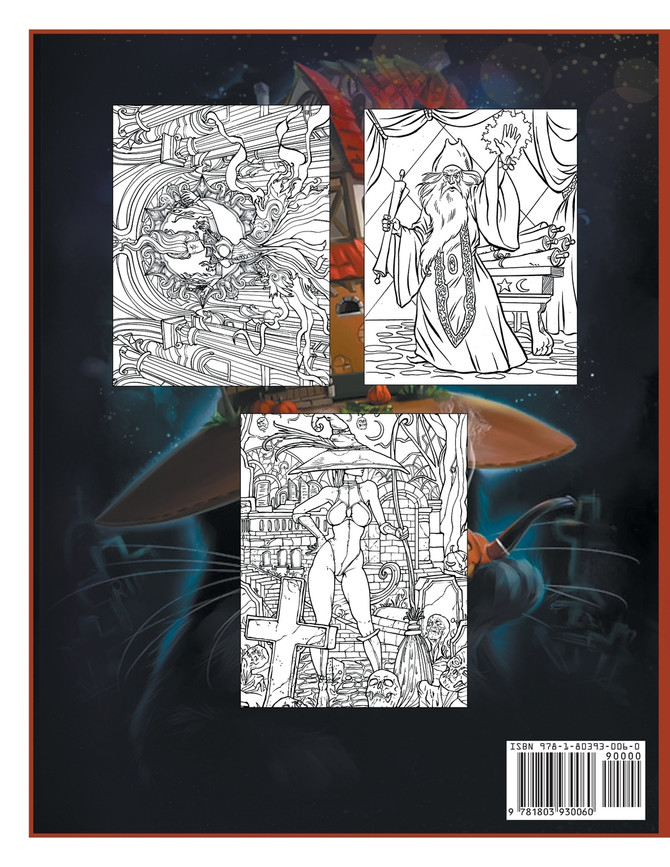 Magic Witches and Wizards Coloring Book