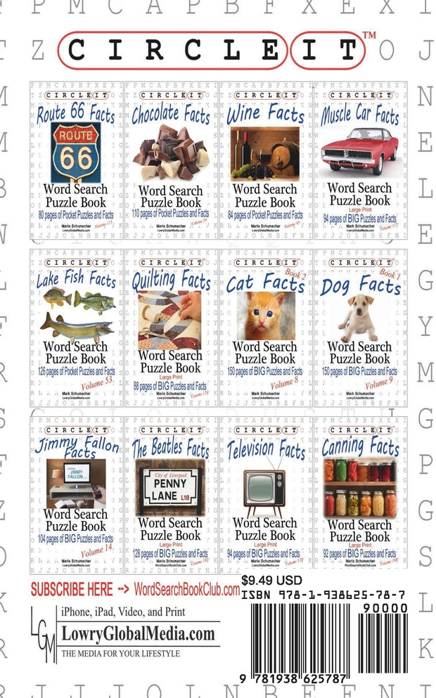 Circle It, Crapper Facts, Book 2, Word Search, Puzzle Book