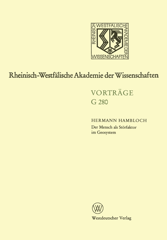 Der Mensch ALS Storfaktor Im Geosystem