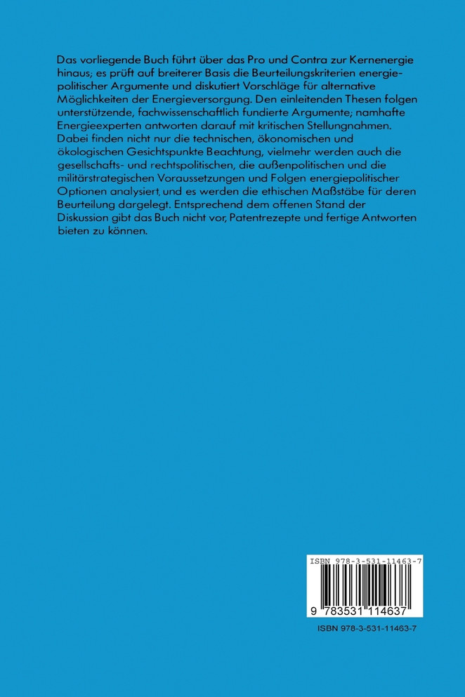 Alternative Möglichkeiten für die Energiepolitik