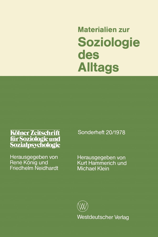 Materialien zur Soziologie des Alltags